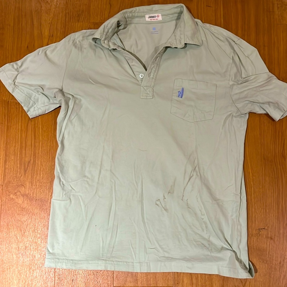 Johnnie-O collared shirt. Size medium. Color pastel green
